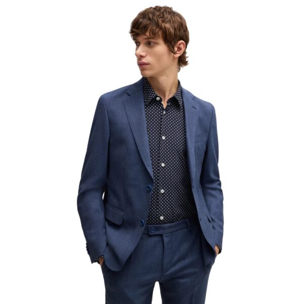 BOSS Roan Slim-fit Shirt in Geometric Print Performance Stretch Fabric - Image 2