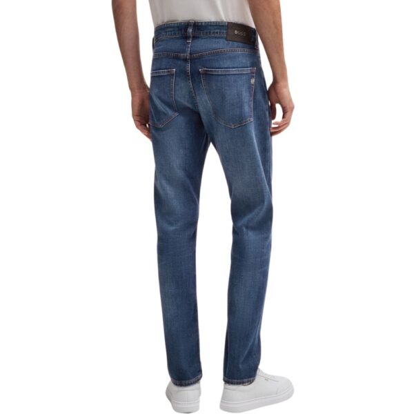 BOSS Delaware Slim Fit Jeans In Blue Comfort Stretch Denim - Image 3