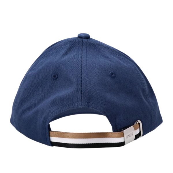 BOSS Blue Cotton-twill cap with logo trim - Image 2